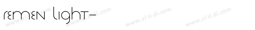 remen light字体转换